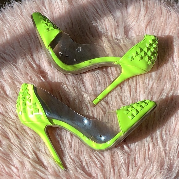 Spiked heels color, yellow💛 - Picture 6 of 10